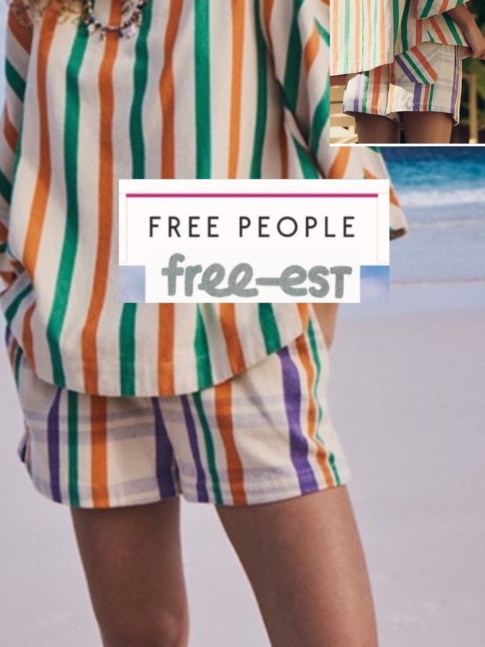 Free-est by Free People plaid shorts, L, GP1561